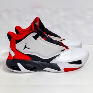 Air Jordan Max Aura 4 Shoes White Black University Red DN3687-106 Men's 11.5